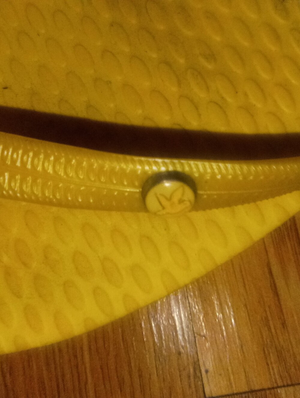 Yellow Rubber Flip Flops - Picture 2 of 3